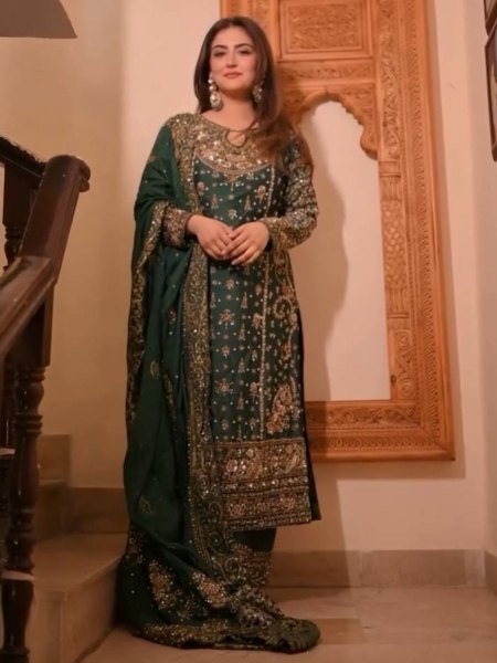 Designer Long Heavy Faux Georgette 5mm Sequence Embroidered Top   Pant Set with Dupatta for Wedding Events Ready To Wear Suit