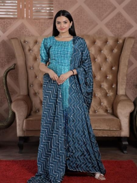 Designer Maslin Cotton Kurti plazzo Duppta Colection 
