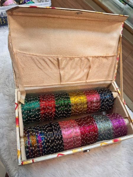 Designer Multi Color Bangles Collection with Storage Box Fashion Accessories Wholesale