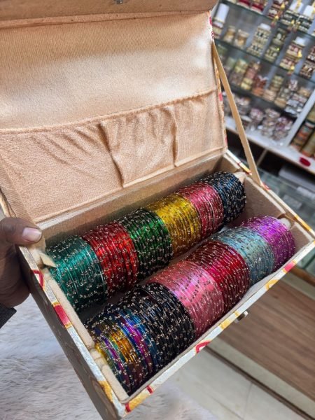 Designer Multi Color Bangles Collection with Storage Box Fashion Accessories Wholesale