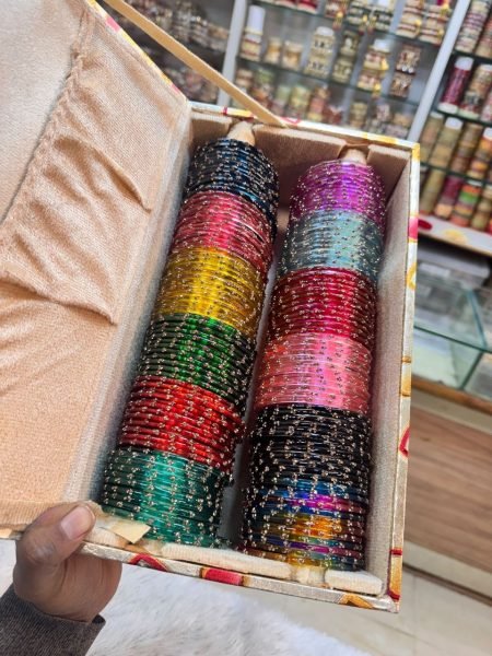 Designer Multi Color Bangles Collection with Storage Box Fashion Accessories Wholesale