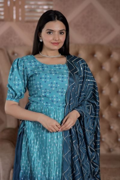 Designer muslin crochet Printed Kurti Plazzo Set  3 Piece Kurti Set