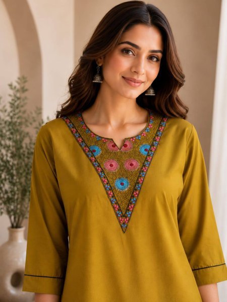 Designer Office Wear Rayon Emboidery Kurti Plazo Set For summer styling  CO ORD Sets
