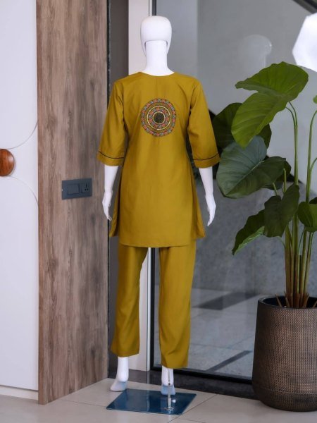 Designer Office Wear Rayon Emboidery Kurti Plazo Set For summer styling  CO ORD Sets
