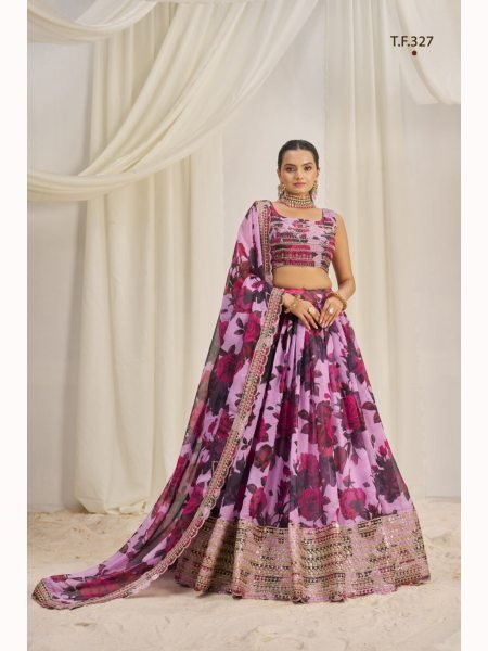 Designer Organza Lehenga Choli Collection  Designer Lehenga Choli