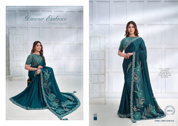 Designer Partywear Saree Collection - Mohmanthan Majestica  Bollywood Fancy Sarees Wholesale