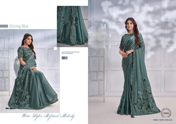 Designer Partywear Saree Collection - Mohmanthan Majestica  Bollywood Fancy Sarees Wholesale