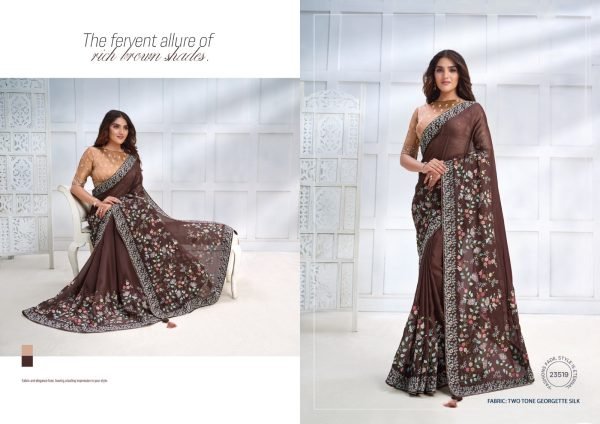 Designer Partywear Saree Collection - Mohmanthan Majestica  Bollywood Fancy Sarees Wholesale