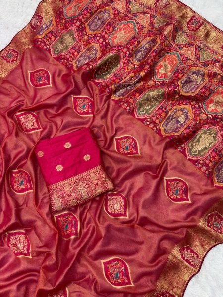 Designer Peach Champagne Gold Saree with Tassel Detailing For Wedding  Printed Cotton Sarees Wholesale