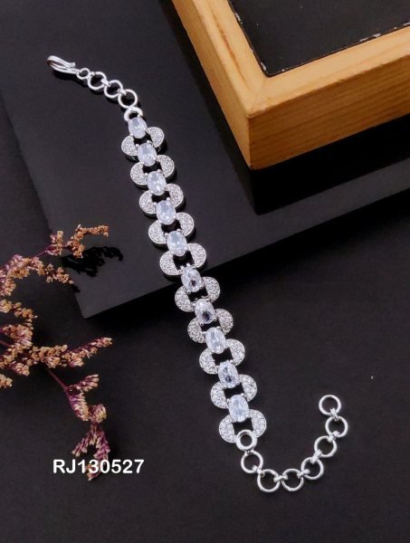 Designer Pink Stone American Diamond Bracelet at Wholesale Rate Fashion Accessories Wholesale