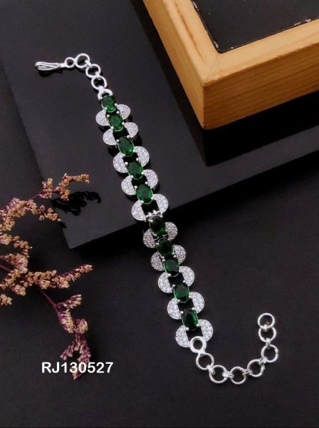 Designer Pink Stone American Diamond Bracelet at Wholesale Rate Fashion Accessories Wholesale