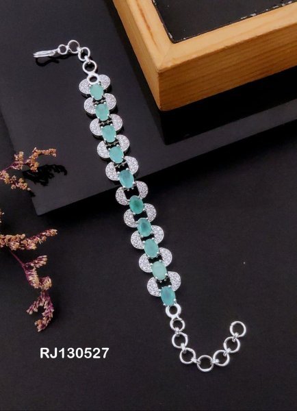 Designer Pink Stone American Diamond Bracelet at Wholesale Rate Fashion Accessories Wholesale