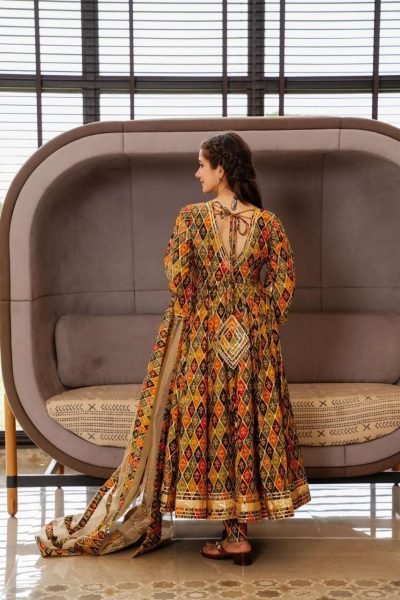 Designer Printed Rayon Anarkali Suit  With Georgette Dupatta For Women Kurti With Bottom Wholesale