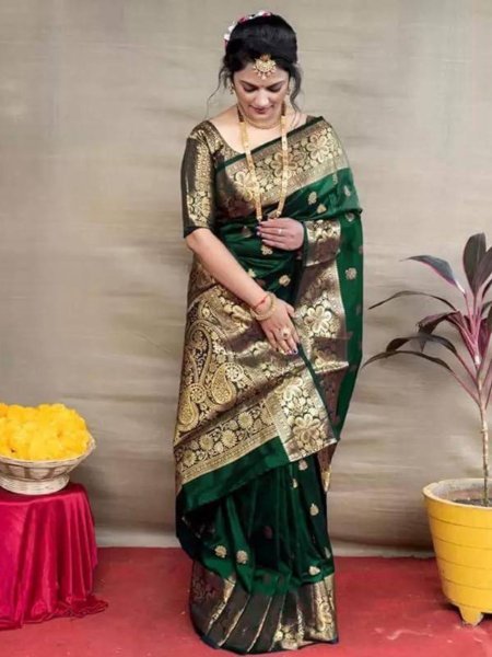Designer Pure Banarasi Silk Kanjivaram Style Saree with Rich Jacquard Work & Blouse Piece Wholesale Price by Royal Export Banarasi Saree Wholesale