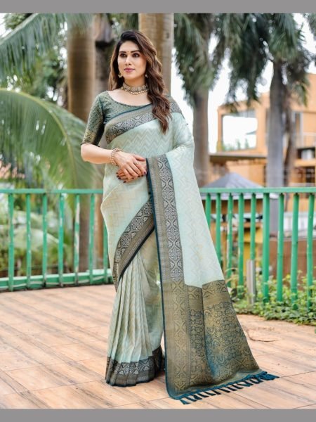 Designer Pure Kanjivaram Pattu Saree with Zari  weaving Silk Sarees Wholesale