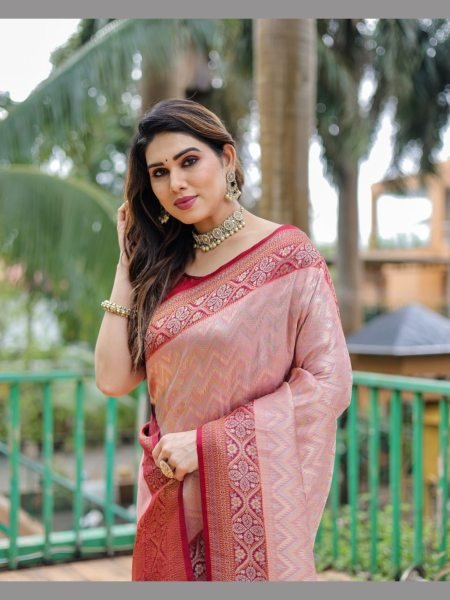 Designer Pure Kanjivaram Pattu Saree with Zari  weaving Silk Sarees Wholesale