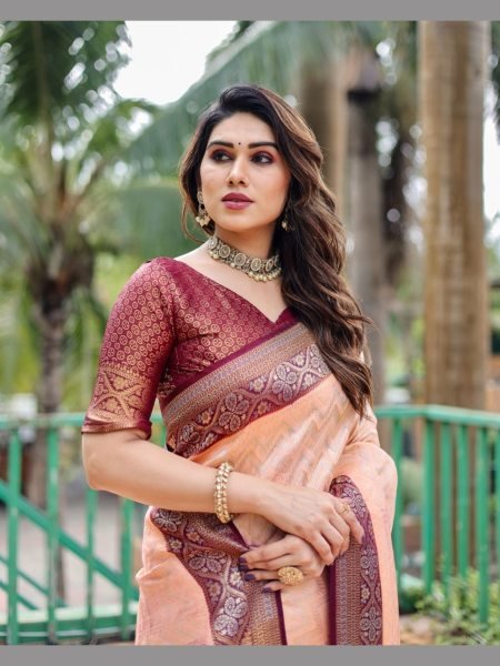 Designer Pure Kanjivaram Pattu Saree with Zari  weaving Silk Sarees Wholesale