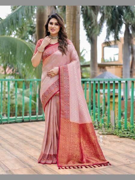 Designer Pure Kanjivaram Pattu Saree with Zari  weaving Silk Sarees Wholesale
