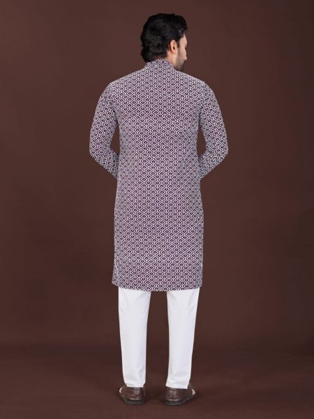 Designer Purple Kurta Pajama for Weddings and Festive Events Kurta Pajama Wholesale