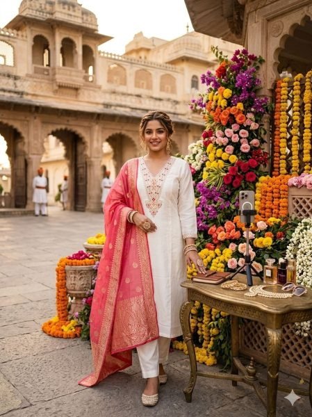 Designer Roman Silk Traditional Embroidered And Sequence Work Suit Set With Zari Border Dupatta for Women Embroidery Kurtis 