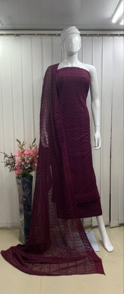 Designer Sequence Work Dress Material with Premium Quality Fabrics Color Set Matching Dress Material Wholesale