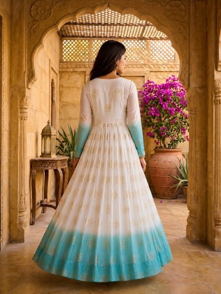 Designer Shaded Gown with Pipe Sequins Embroidery for Resellers and Retailers Anarkali Kurtis 