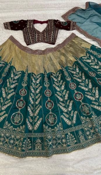 Designer Silk Lehenga Choli With Sequence Work  Designer Lehenga Choli