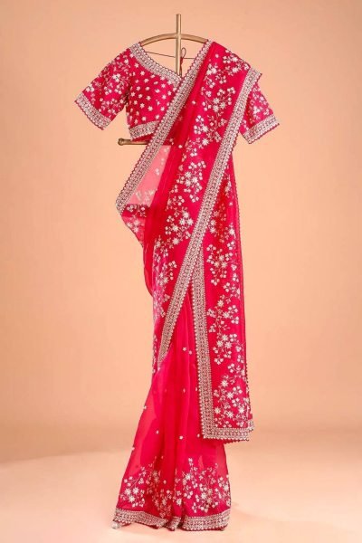 Designer Silk Saree With Thread And Sequence Work Blouse At Wholesale Rate Silk Sarees Wholesale
