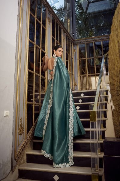  designer Teal Green Color Gold Crush Lehenga Choli Set Designer Lehenga Choli