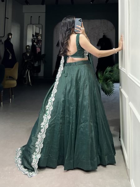  designer Teal Green Color Gold Crush Lehenga Choli Set Designer Lehenga Choli