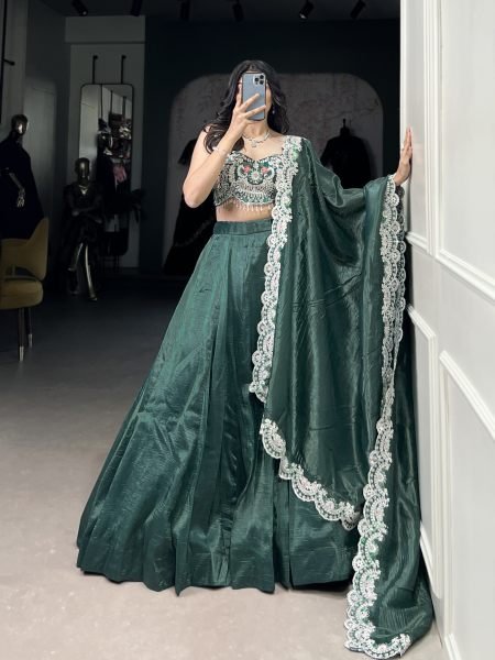 designer Teal Green Color Gold Crush Lehenga Choli Set Designer Lehenga Choli