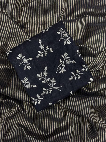 Designer Tissue Saree with Embroidered Blouse Inspired by Trisha Krishnan Embroidery Sarees Wholesale