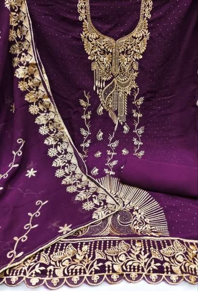 Designer Unstitched Georgette Dress Material for Women at Best Price Color Set Matching Dress Material Wholesale