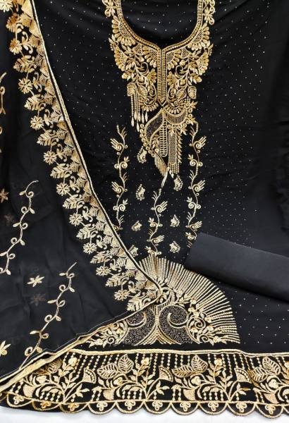 Designer Unstitched Georgette Dress Material for Women at Best Price Color Set Matching Dress Material Wholesale