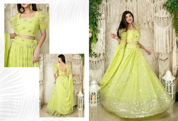Designer Zari Lehenga Set with Art Silk Blouse   Georgette Flair Stylish Ethnic Wear for Women Bulk Offer Available Designer Lehenga Choli