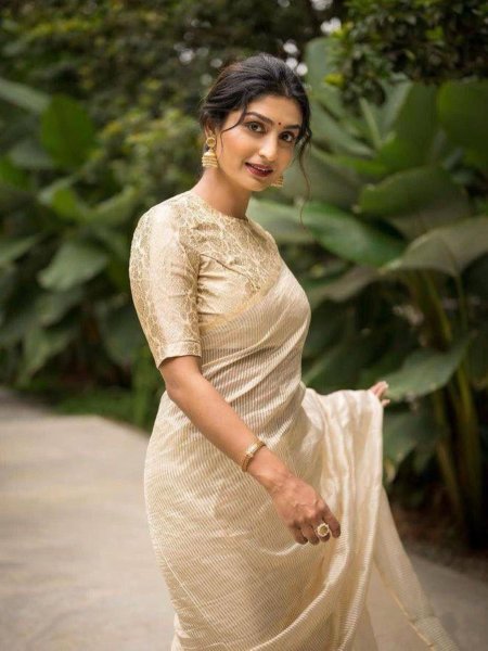 Designer Zari Stripe Saree in Soft Organza with Jacquard Blouse Premium Collection Sarees 