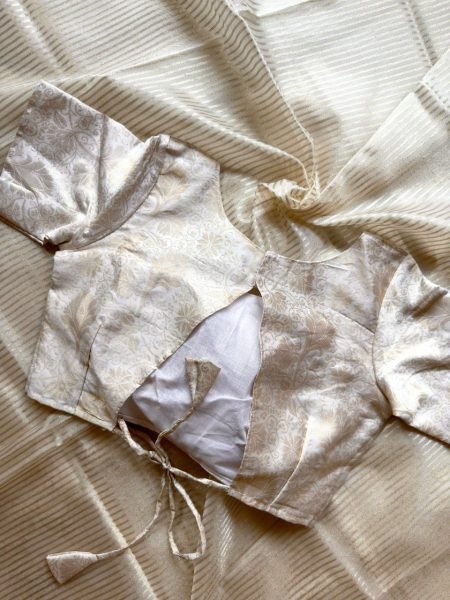 Designer Zari Stripe Saree in Soft Organza with Jacquard Blouse Premium Collection Organza Sarees Wholesale