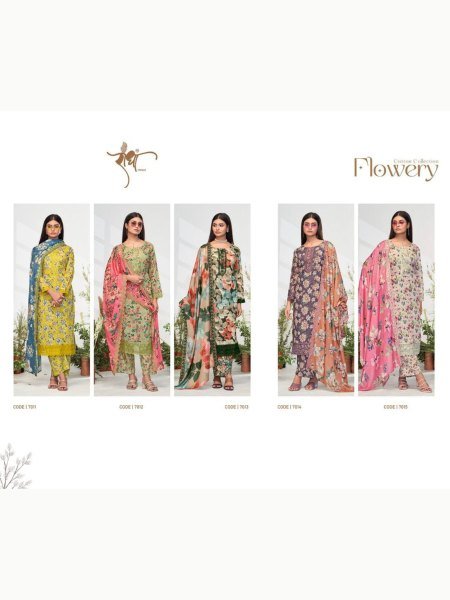 Digital Print With Embroidery Pure Cotton Festive Wear Salwar Suit Collection 