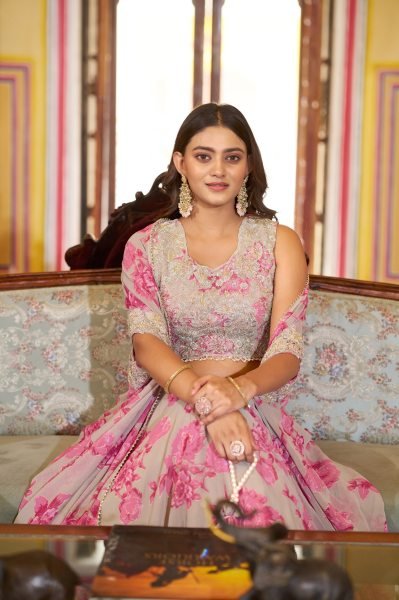 Distinctive Pink Party Wear Georgette Lehenga Choli with Ready-to-Wear Fully Stitched Set Designer Lehenga Choli