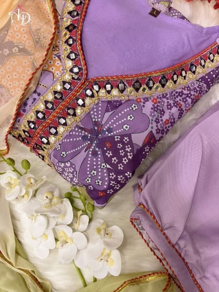 Diwali  Festival Wear Muslin Alia Cut Kurta Pajama And Dupatta 3 Piece Kurti Set