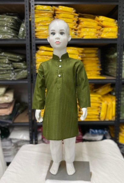 Diwali Special Pure Cotton Boys Kurta Pajama With Silver Weaving Lining  Boys Wear