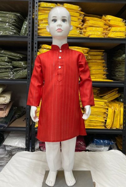 Diwali Special Pure Cotton Boys Kurta Pajama With Silver Weaving Lining  Boys Wear