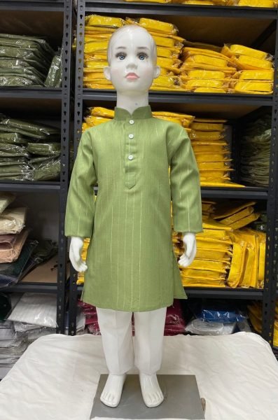 Diwali Special Pure Cotton Boys Kurta Pajama With Silver Weaving Lining  Boys Wear