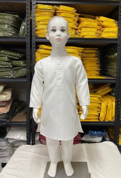 Diwali Special Pure Cotton Boys Kurta Pajama With Silver Weaving Lining  Boys Wear