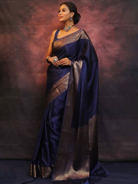  Dream Wedding Look Black Lichi Silk Banarasi Saree Collection Banarasi Saree Wholesale