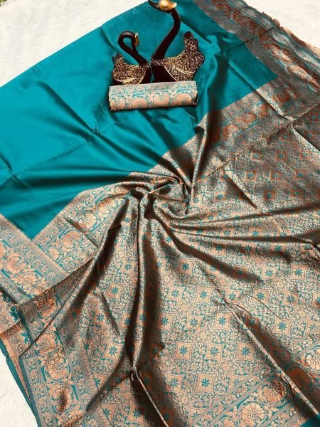  Dream Wedding Look Green  Lichi Silk Banarasi Saree Collection Banarasi Saree Wholesale