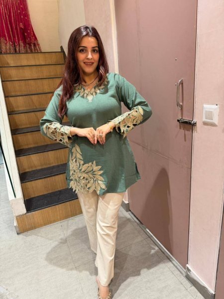 Durable Mal Cotton Co Ord Set with Embroidery for Summer Wear Women Kurtis