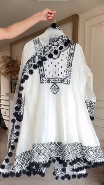 Durable White Roman Glass Silk Farshi Palazzo Suit with Organza Dupatta at Wholesale Rate Ready To Wear Collection