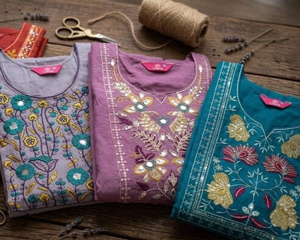 Dusty Mauve Soft Mul chanderi Office wear Manufacturer 3 Piece Kurti Set