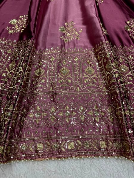 Dusty Pink Embroidered Anarkali Suit with Net Dupatta Bridal Wear Ready To Wear Collection